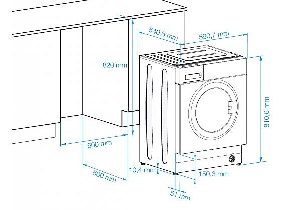 Встраиваемая стиральная машина Beko WITV8712X0W